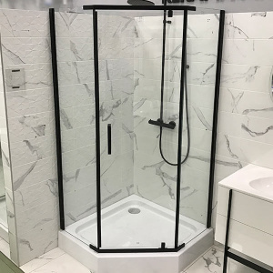 Душевой уголок AVS Трапеция 90x90 профиль черный матовый, стекло прозрачное Душевой уголок AVS Трапеция 90x90 профиль черный матовый, стекло прозрачное